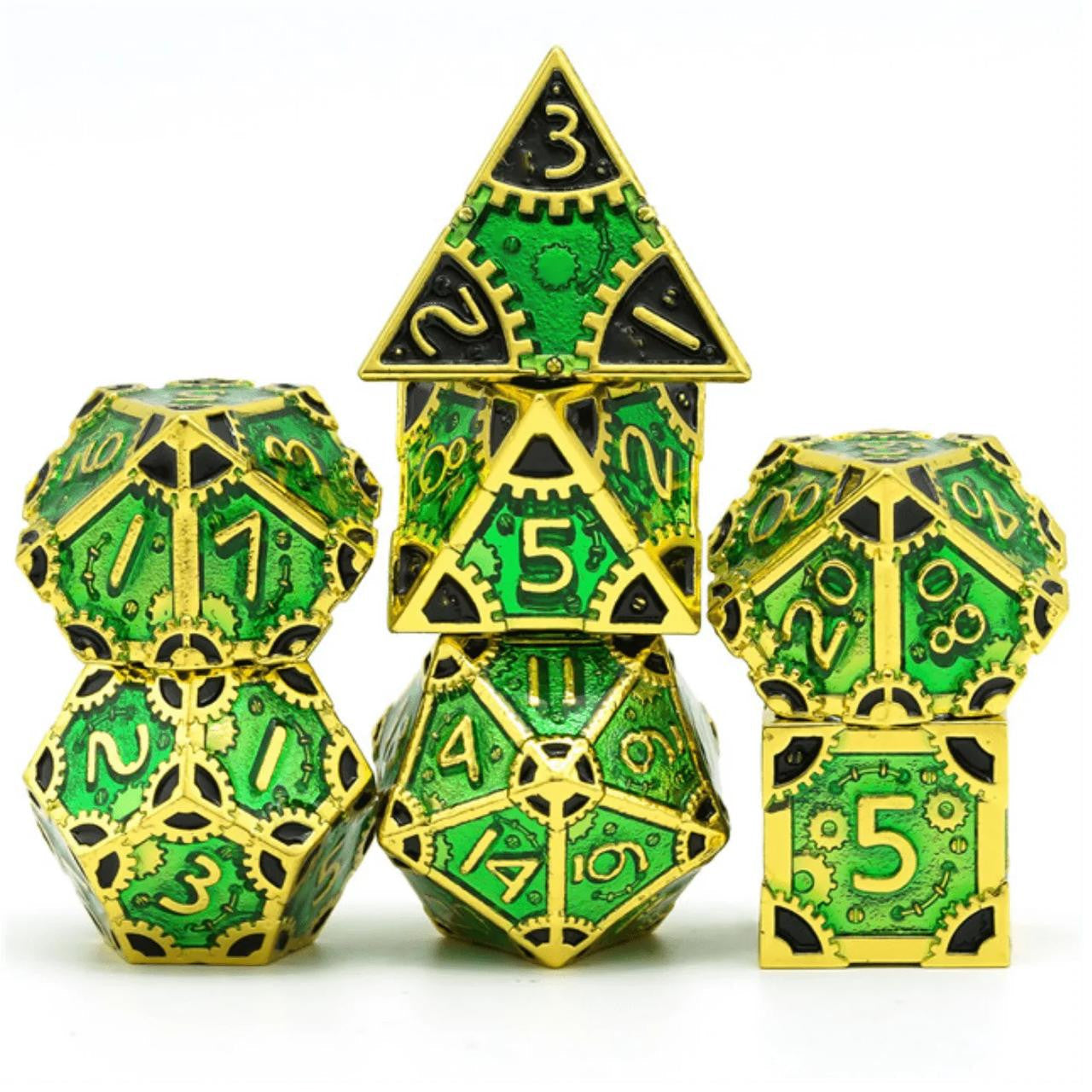Foam Brain Games SteamPunk Wild Ivy RPG Metal Dice Set